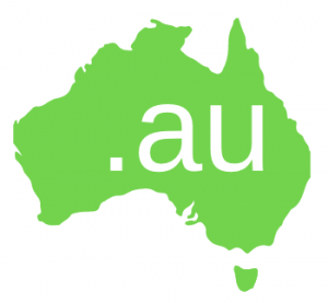 Map of Australia with .au superimposed